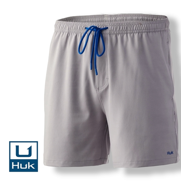 Huk Shorts Huk Mens Volley 55 Elastic Waist Quickdry Swim Shorts